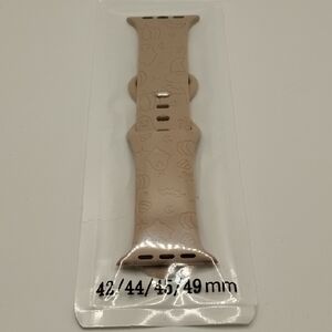 Beige Silicone Watch Band for Smartwatches